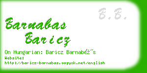 barnabas baricz business card